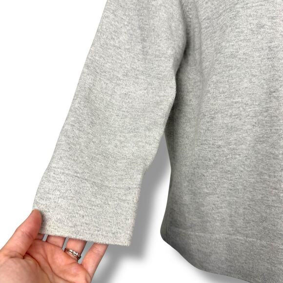 Marks Spencer Sweater Womens 10 Gray Little Cardigan Button Circle Neck Coastal - Picture 5 of 11